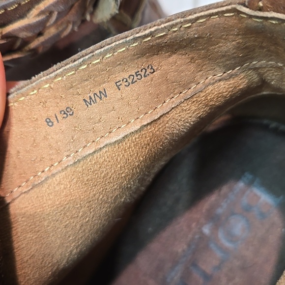 Born Women Brown Leather Ankle Boots Shoes Sz 8 - Picture 9 of 12